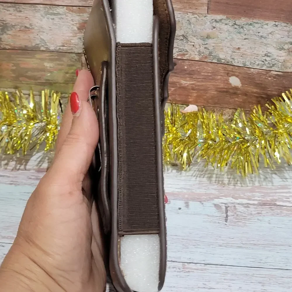 Rooster Leather Phone Holstor With Belt Clip LARGE 7x4